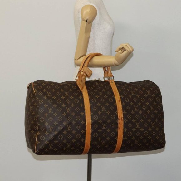 LOUIS VUITTON Monogram Keepall 60 Boston Bag M41422 LV Auth yk16849 - Picture 10 of 13